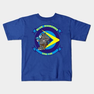 F/A18 Rhino - VFA146 Blue Diamonds Kids T-Shirt